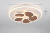 Designerska Lampa Sufitowa plafon LED 35W MANDALA TRIO 653210676 szara pilot w zestawie