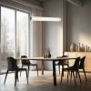 Duża lampa wisząca z ryflowanego transparentnego szkła tuba 120 cm tytan szczotkowany LED HAMPTON 8625 Argon