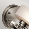 Kinkiet Aleeka - 1 źródło światła Klasyczny pewter szklany owalny klosz ring nowoczesny minimalistyczny możliwość ściemniania KL-ALEEKA1 KICHLER