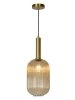Nowoczesna designerska lampa wisząca szklany bursztynowy klosz MALOTO 45386/20/62 Lucide