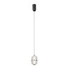 Lampa wisząca pojedyncza siatkowany klosz szklany Alani Italux PND-34375-1-BK lampa jadalniana nad wyspę nad stół czarny mat, złoty