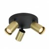 Czarna Lampa Sufitowa Plafon Mosiężne Reflektorki NESTO SPL-23436-3R-BK-BRSS ITALUX