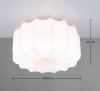 Lampa sufitowa plafon biała tkaninowy abażur owalna boho rystykalna klasyczna minimalistyczna nad stół do salonu sypialni MADELINE R61971901 Rl