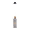 Dekoracyjna Lampa Wisząca w Stylu Art Deco Szklany Dymiony Kosz LEVIE PND-28636-1L-GD-SG ITALUX GLAMOUR