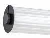Duża lampa wisząca z ryflowanego transparentnego szkła tuba 120 cm tytan szczotkowany LED HAMPTON 8625 Argon