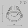 Lampa wpuszczana w sufit minimalistyczna aluminium biała okrągła Alfa LED MAYTONI DL043-01-15W2.7K-RD-W-DE