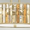 Lampa wisząca Gemma 3 źródła światła płatki srebra bursztynowe kryształy glamour okrągła HK-GEMMA-P-C-SL HINKLEY