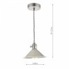 Chrom Lampa Wisząca Vintage Zielony Klosz HADANO HAD0161-06 DAR LIGHTING