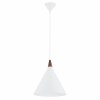 Lampa wisząca stożek ze stali lakierowanej z ciemnym drewnianym dekorem skandynawska elegancka minimalistyczna KEGEL 8631 Argon