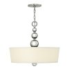 Lampa wisząca Zelda - 3 źródła światła - Polerowany nikiel okrągły abażur retro designerski ozdobne kule HK-ZELDA-P-B-PN HINKLEY