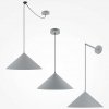 Nowoczesna Lampa Wisząca Basic Colors Maytoni MOD167PL-01GR Stożkowy Kształt Szara