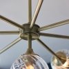 Dekoracyjna Lampa Wisząca Vintage Szklane Klosze Kule Mosiądz ALLEGRA 103172 ENDON