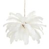  Dekoracyjna nowoczesna biała lampa wisząca pióra 6 źródeł światła designerska boho kula EMU ST-DN127 white Step Into Design