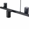 Lampa wisząca Noe Long do salonu do biura PL0111-BK Yaskr czarna GU10