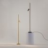 Lampa stojąca podłogowa minimalistyczna uniwersalna Ledowa aluminium mosiądz możliwość ściemniania Thin MAYTONI MOD395FL-L28BS3K