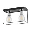 Czarno Srebrny Plafon Sufitowy Loft Klatka VOX 40699 SIGMA