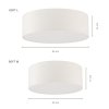 Okrągły Plafon Sufitowy Nowoczesny Materiałowy SOFT 40649 SIGMA