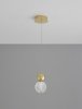 Złota Lampa Wisząca Kule Glamour LUCES EXCLUSIVAS PONCE LE42698 Kryształowa Art Deco