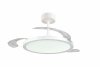 Nowoczesna lampa sufitowa z wiatrakiem LED biała okrągła klasyczna minimalistyczna metalowa ściemnialna na pilota KASFJORD R64452131 Rl