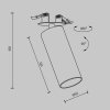 Lampa sufitowa tuba biała aluminiowa regulowana FOCUS LED MAYTONI C053CL-L12W3K-W-W