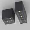 Nowoczesna lampa zewnętrzna sufitowa LED prostokątna metalowa grafitowa Ares MAYTONI O309CL-L10GF3K
