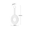 Designerski nowoczesny kinkiet w stylu art deco szklany bursztynowy klosz BELL LED CCT LP-1702/1W AM Light Prestige