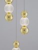 Molekularna ZŁOTA Lampa Wisząca Glamour LUCES EXCLUSIVAS BRILLE 9511040 Kryształowy Żyrandol Do Salonu Art Deco
