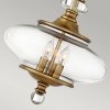 Lampa wisząca Wexley - 3 źródła światła szklana stary mosiądz retro dworkowa HK-WEXLEY-3P-HB HINKLEY