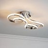 Designerski Plafon Sufitowy Nowoczesny LED Chrom ARIA 76393 ENDON