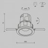 Czarna Oprawka Wpuszczana Maytoni Downlight Wise DL057-7W3K-B