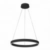 Czarna Nowoczesna Okrągła Lampa Wisząca LED BRASCO DOWN PND-56215-080RPC-BK-3KS4K-TRDIMM ITALUX