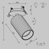  Lampa sufitowa lampa wbudowana tuba regulowana aluminium czarna Calipso MAYTONI C110CL-01-GU10-B