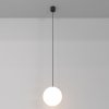 Minimalistyczna elegancka lampa wisząca LED kula czarno-biała regulacja wysokości LUNA MAYTONI P039PL-5W3K-20-B