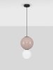 Minimalistyczna lampa wisząca LED szklany klosz kule mokka i biała uniwersalna nowoczesna JORELIA LE45248 Luces Exclusivas