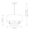 Lampa wisząca Graham Hinkley HK-GRAHAM-M-LCB Lakierowany mosiądz w stylu Art Deco