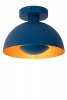 Niebieska dekoracyjna lampa sufitowa plafon metalowy klosz SIEMON 45196/01/35 LUCIDE