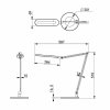 Nowoczesna Regulowana Lampka Biurkowa LED Srebrna ALETTE KK-BL1221 SREBRNY KAJA