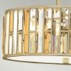 Lampa wisząca Gemma 3 źródła światła płatki srebra bursztynowe kryształy glamour okrągła HK-GEMMA-P-C-SL HINKLEY