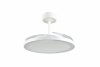 Nowoczesna lampa sufitowa z wiatrakiem LED biała okrągła klasyczna minimalistyczna metalowa ściemnialna na pilota KASFJORD R64452131 Rl