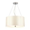 Lampa wisząca 46 cm Pearce 3 źródła światła polerowany chrom jedwabny abażur minimalistyczna DL-PEARCE18-3LT-IV-PC ELSTEAD LIGHTING