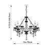 Żyrandol Świecznikowy Glamour Przezroczysty CLARENCE 8LT 308-8CL ENDON