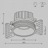 Biała Oprawka Wpuszczana Downlight Round Maytoni DL058-12W3K-TRS-W