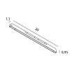 Linia do szynoprzewodu czarna płaska LED listwa minimalistyczna nowoczesna On-Off- MICRO11 N0008N MAXLIGHT