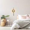 Dekoracyjny nowoczesny kinkiet w stylu art deco szklany bursztynowy klosz PLATO LED CCT LP-0301/1W AM Light Prestige
