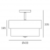 Minimalistyczny Plafon Sufitowy Nowoczesny CORK C03999BR COSMO LIGHT