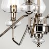 Żyrandol Armand - 5 źródeł światła - Polerowany nikiel szklane klosze w kształcie kielicha industrialny nowoczesny dworkowy DL-ARMAND5-PN ELSTEAD LIGHTING