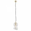 Zjawiskowa elegancka lampa wisząca z kryształu czarno -złote elementy pokój dzienny przedpokój DEPORTIVO 4742 Argon