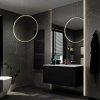 Lampa wisząca okrąg ring do łazienki Loop S PL0119-65-BK Yaskr  czarna IP44 LED 3000K