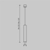 Lampa wisząca minimalistyczna LED aluminium czarna nad stół do jadalni do salonu Focus LED Maytoni P072PL-L12B3K-1