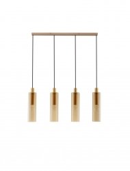 Lampa wisząca złota tuba wielopunktowa designerska uniwersalna dekoracyjna ściemnialna Luces Exclusivas 9236213